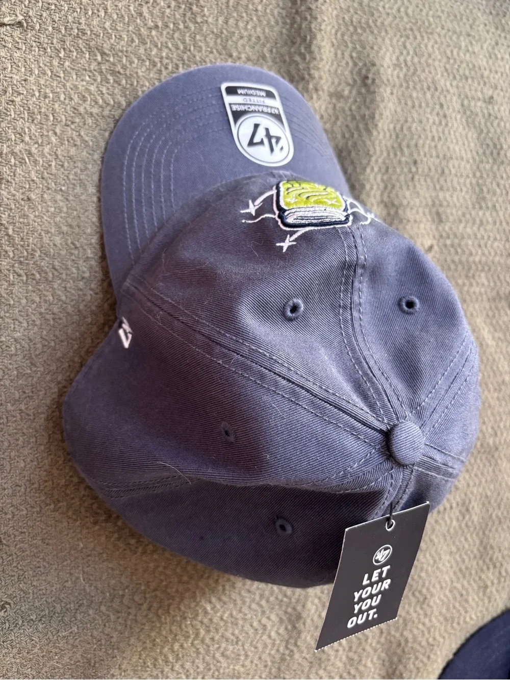 Fireflies ‘47 Franchise Gray Baseball Cap with Yellow Jar Patch